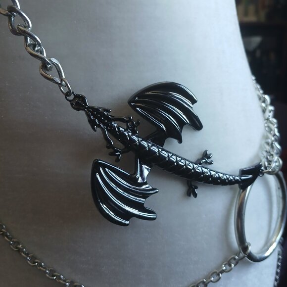 Dragon Crossbody Chain Costume Daenerys Kaleesi Fantasy Castlecore Cosplay - Picture 4 of 6